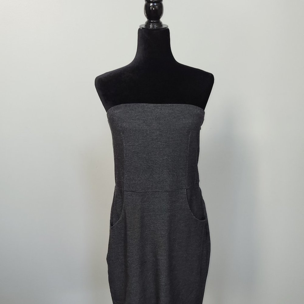 The Limited Strapless Charcoal Dress L